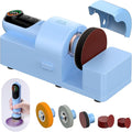 LET'S RESIN 4-in-1 Electric Resin Sanders and Polisher, 2000mAh*2 Large Battery Capacity, Powerful 3-Speed, LCD Display, Compact and Lightweight for Resin Grinding, Glass, Metal, Jade,etc