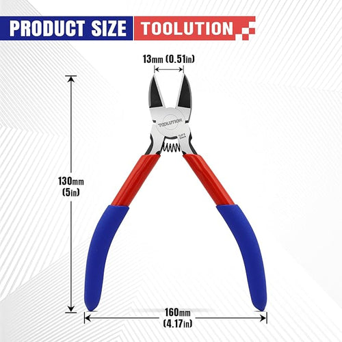 10 Pack 5" Small Wire Cutters - Side Cutter for Crafting Diagonal Cutting Pliers - Spring Loaded Wire Snips Dikes Clippers - Flush Cutters for Jewelry Making Artificial Flowers