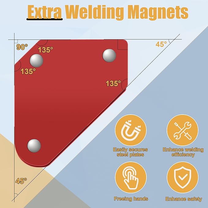 49Pieces Steel Welding Practice Kit with Welding Magnet, Larbeti 17 Gauge Welding Coupons Metal Weld Training Kit for Beginners Enhancement Weld Skill Practice Kit with 2 Dice, 2 Cube, 4 Cuboid