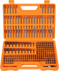 208-Piece Professional Screwdriver Bit Set, 1/4" Hex Shank Chrome Vanadium Steel Driver Bit Set, Includes Security Bits, Nut Driver and Bit Holder
