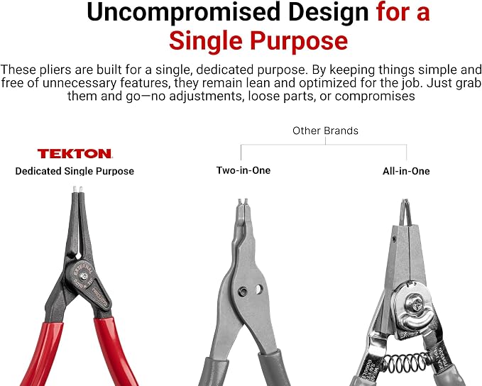 TEKTON 7 Inch Retaining Ring Pliers Set, 4-Piece | PRR91005