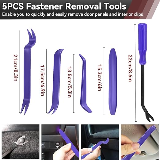 1240PCS Auto Retainer Clips Kit with Trim Removal Tools and 3-Layer Organizer Box, 32 Sizes Push Rivets Fasteners for Car Bumper, Fender, Door Panel and Interior Repair