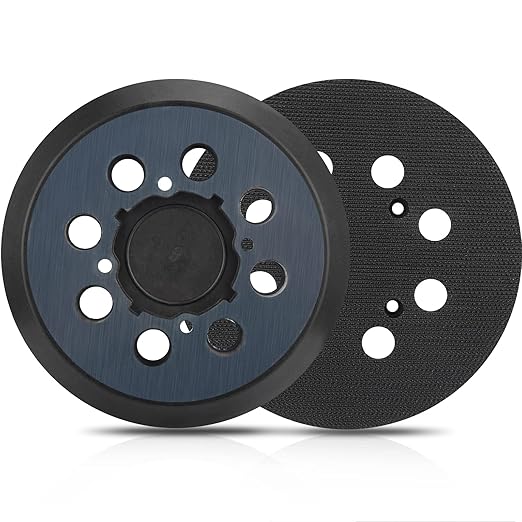 Sander Pad Replacement for Dewalt, 2 Pack 5" 8 Hole Hook and Loop Orbital Sander Pad Compatible with DeWalt DWE6421 6421K DWE6423 6423K DCW210B Random Orbital Sanders (4 Screw Holes)