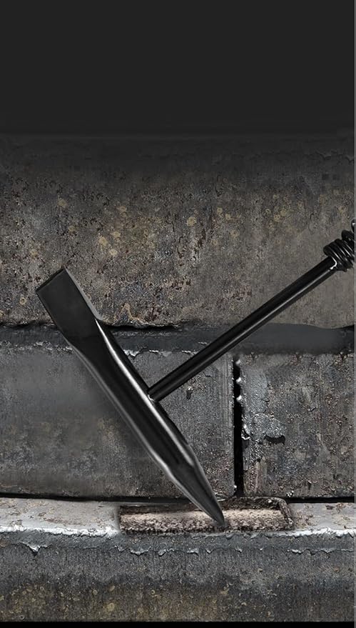 Welding Chipping Hammer with Coil Spring Handle, Cone and Vertical Chisel Welding Chipping Hammer (Hammer and Brush)