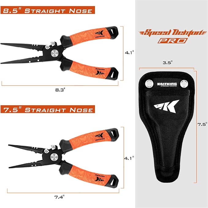 KastKing Speed Demon Pro Fishing Pliers,8.5'' Straight Nose