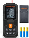 Laser Distance Meter POROMETISTO 164ft/50m, Digital Angle Finder, 12 Modes for Angle Area Volume Pythagorean Distance, ±2mm High Accuracy, Tripod Interface Design Handheld Digital Rangefinder
