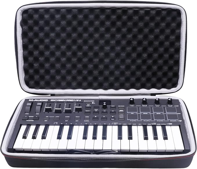 LTGEM Hard Case for M-Audio Oxygen Pro Mini – 32 Key USB MIDI Keyboard Controller