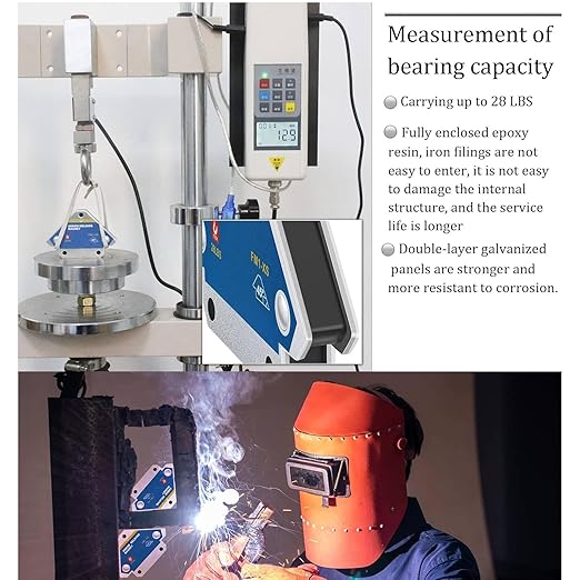 28lb Welding Magnets, Heavy Duty Magents Holder, 4Pcs 3" Strength Strong Magnetic Clamps Arrow Holder Metal Working Mig Tools and Equipment 45, 90, 135 Degree Angle in Soldering, Marking Off, Pipe