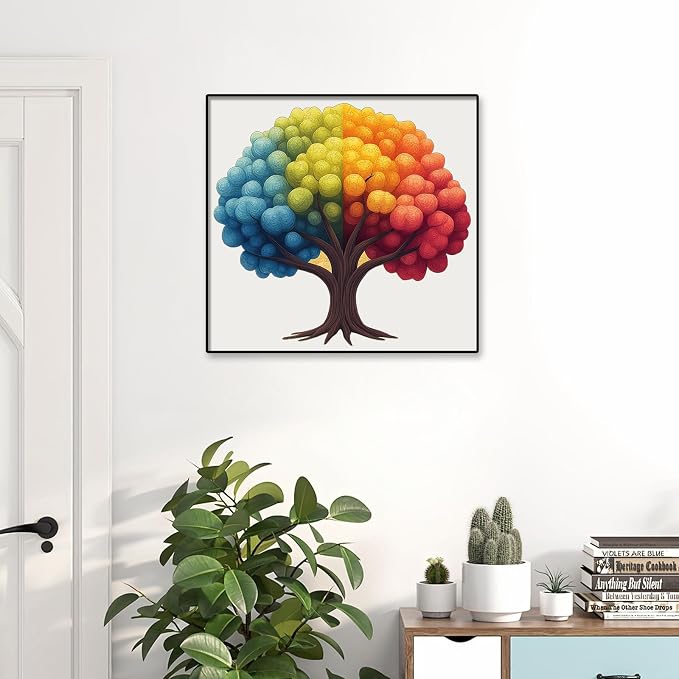 Pikoqunc Balloon Tree Wooden Puzzles for Adults – 204 Pcs Unique Shaped Wood Jigsaw, Creative Balloon Tree Design, for Family & Friends, Premium Box Packaging 12.6 X 12 in