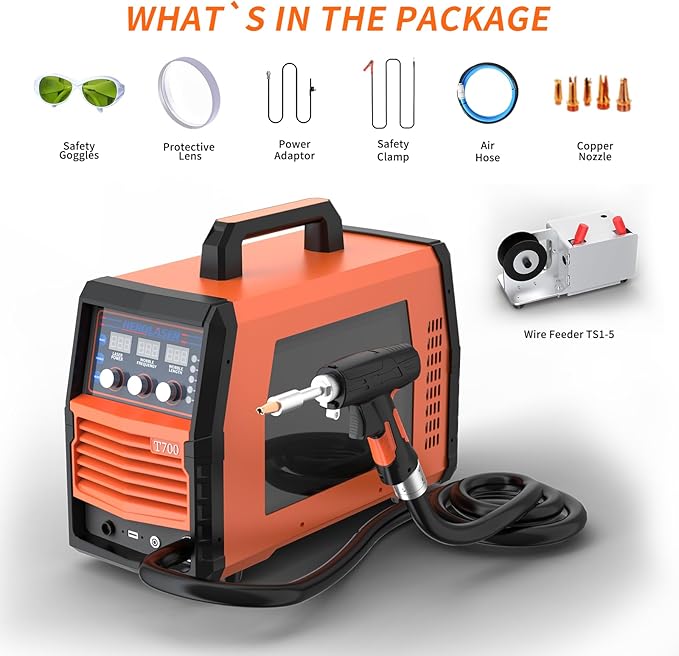 T700 3-in-1 Laser Welding Machine, Air-Cooled Portable Laser Welder, Laser Welding Cutting Cleaning Machine, Handheld Laser Welding For Stainless Steel Aluminum Carbon Steel-US Inventory