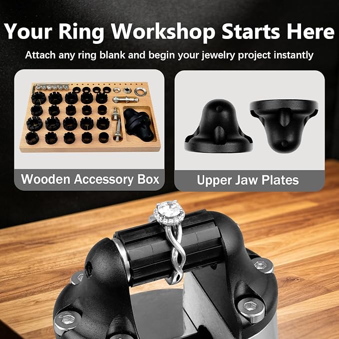 DZQ Ring Making Accessories 39 Pcs for 3 Inch Ball Vise Jewelry Tool