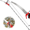Suchtale Pole Saw 14FT, 2-in-1 Tree Pruner with Saw & Pruning Scissors, Quadruple Pulley Pole Trimmer for High Branch Cutting, Palm Tree, Fruit Tree & Shrub Pruning, Yard Garden Tree Care
