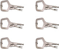 HFS (R) 6 pc - 11” C-Clamp Locking Pliers, with Swivel Pads Heavy Duty C-Type Locking Plier Table for Welding and Woodworking