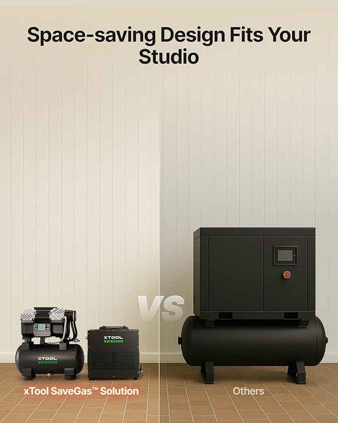 xTool Selected Air Compressor & Air Dryer Only Compatible with MetalFab