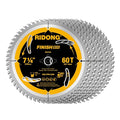 7-1/4 Inch 60 Tooth Circular Saw Blade with 5/8 Inch Arbor ATB Finishing for Wood Cutting(5-Packs)