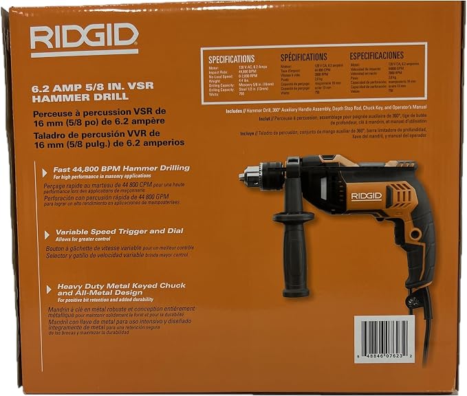 RIDGID 5/8" VSR Hammer Drill R5001 (Bulk Packaged)