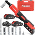 AOBEN 20V 3/8" Cordless Ratchet Wrench Kit, 60 Ft-lbs Brushless Electric Power Ratchet with Variable Speed, 2X2000mAh Lithium-Ion Battery, Charger, 8 Sockets, 1/4" Adaptors, 6" Extension Bar
