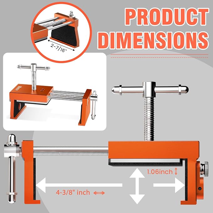 ECY Cabinet Clamps, Cabinet Face Frame Alignment Tool, 2 Pack, Orange | Anodized Aluminum Alloy, Professional Installation Clamps, For Woodworking, Cabinet Installation & DIY Projects