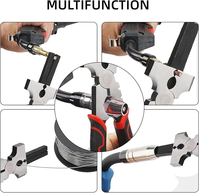 VASTOOLS Welding Accessories,5pc,Chipping Hammer 10.5", Leather Welding Gloves 13.5",6-in-1 Welpers Pliers 8",Wire Brush 10"