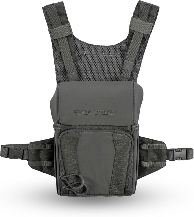 Eberlestock Recon Modular Bino Pack - Advanced Binocular Harness System | Customizable Attachments, Chest Rig with Magnetic Closure to Keep Binos Secure, Dual Side Zipper Pockets