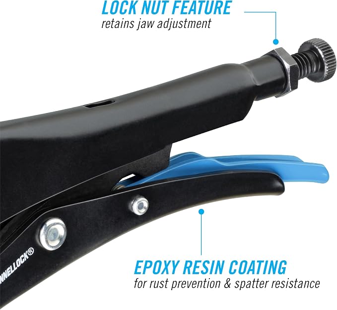 Channellock 6-Inch C-Clamp Locking Pliers 106-6 - Epoxy Resin Coating, Forged Steel - 6 In
