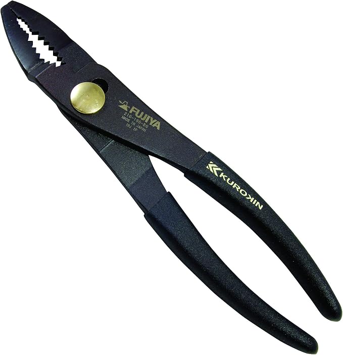 FUJIYA Tools, 210-190-BG, Slip Joint Combination Pliers (Bent type), Black & Gold color-, 8 Inch