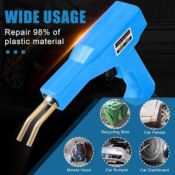 ATOLS Upgraded Plastic Welder, 1000PCS Staples, Pure Copper Transformer, Rapid Heating, Plastic Welding Kit, Hot Stapler Kit, Plastic Welder Gun Kit, Car Bumper Repair Kit, Plastic Repair Kit