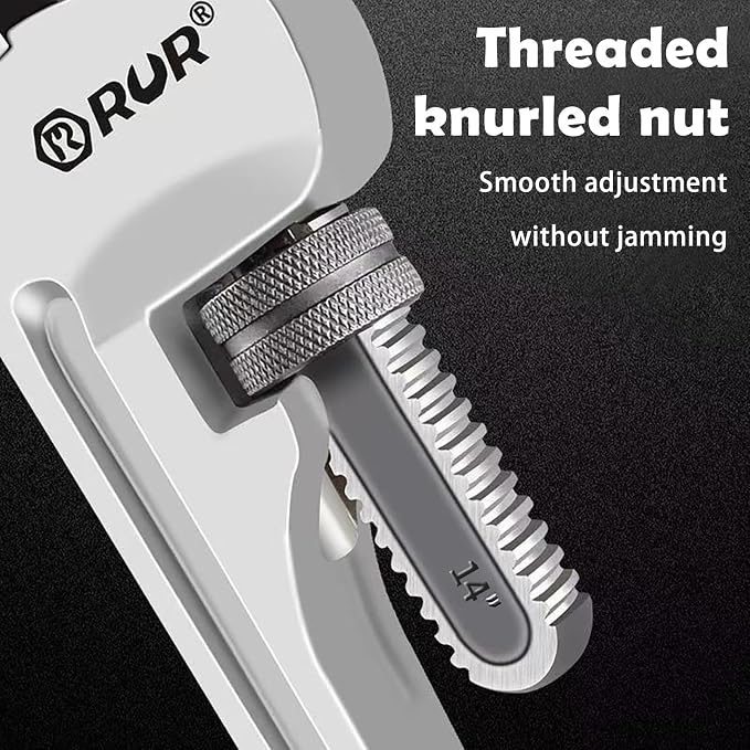 36 Inch Aluminum Pipe Wrench | Plumbers Wrench, Heavy Duty Plumbing Tools | Forged from High Carbon Steel | Suitable for Water Pipes, Plumbing, Fire Protection Pipe Tools