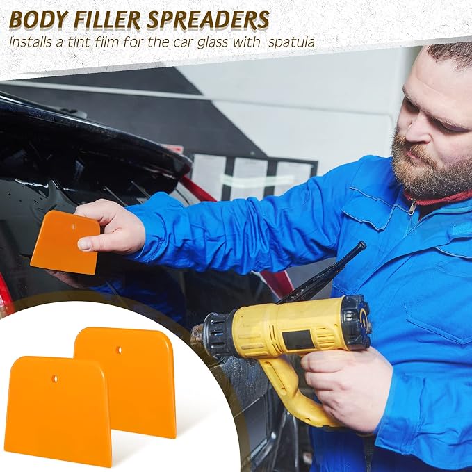 Frienda 120 Pcs Body Filler Spreaders Plastic Tools for Automotive Applying Putties Glazes Caulks and Paint (3.5 x 2.6 x 3.9 in)