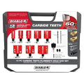 Diablo Carbide Teeth Hole Saw Set for Plumbers - 8 Hole Saws, 1 Mandril, 2 Pilot Bits, 2 Adaptor Nuts with SnapLock Plus Mandrel System - 13-Piece Set - DHS13SPLCT
