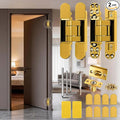 6inch Hidden Door Hinge,Concealed Hinges,Hidden Door Hardware kit,Invisible Door Silent 180 Degree Swing Hinge 3-Way Adjustable Butt 6 x 2.5 x 1inch (Gold, 6 inches)