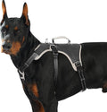 Escape Proof Dog Harness, Dachshund Harness, Reflective Dog Harness with Handle, Durable,Adjustable Vest for Small Medium Large Dogs Walking, Training, and Running Gear (Black,XL)