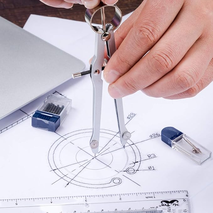 Mr. Pen- Protractor and Compass Set, Compass Protractor Set, Protractor, Compass for Geometry, Math Compass, Compass School, Math Compass and Protractor, Geometry Tools Set