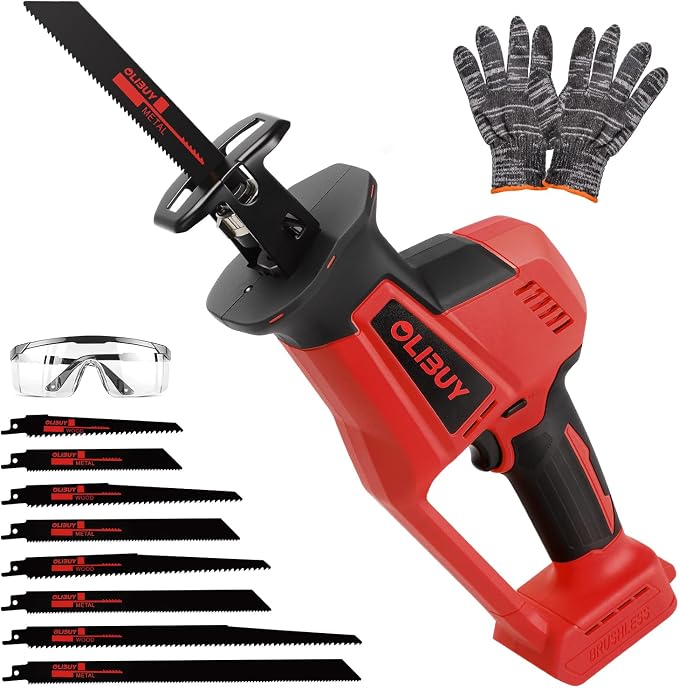 Reciprocating Saw for Mwk M-18 Battery,Cordless Sawzall with 8 Blades,0-3000SPM Variable Speed, Cordless Reciprocating Saws for Wood/Metal/PVC Cutting(Battery Not Included)
