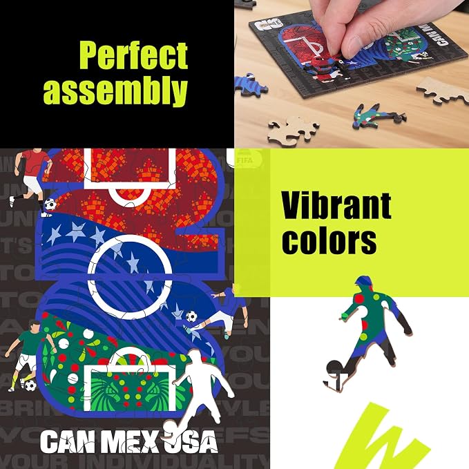 FIFA World Cup 2026 Field 26PCS Wooden Pocket Puzzle