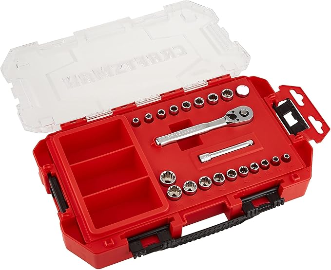 CRAFTSMAN Socket Set, Universal, 1/4-Inch Drive, 22-Piece (CMMT12014)