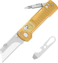 OKNIFE U1 Pro Multitool Folding Utility Knife with Folding Screwdriver, Quick Change Blade, Rail Lock & Pocket Clip for Men Women (PEI)