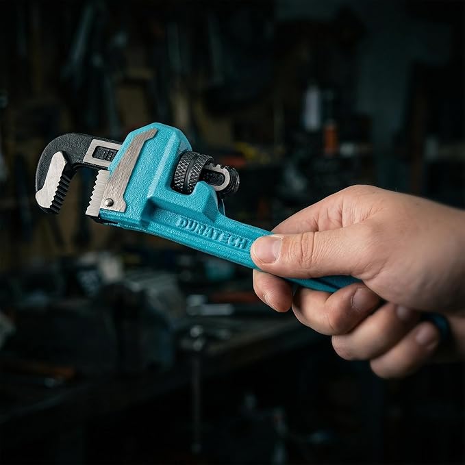 DURATECH 8-Inch Heavy Duty Pipe Wrench, Adjustable Plumbing Wrench