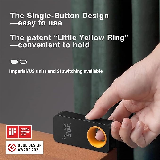 HOTO Laser Measuring Tool, Fathers Day Dad Gifts, Pocket-Size 98Ft Laser Tape Measure ±2mm Accuracy, USB-C Rechargeable, OLED Display, Ft/M/in Unit, Real-Time Data Sync, Cool Gadgets Gifts for Men