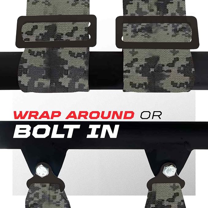 1pc 50 Cal Camo 4 Point Harness 2in Straps, Racing Harness Seat Belt | Ultra Kush padding, Push Button quick release hardware. Universal Fit for UTV, RZR, race car.