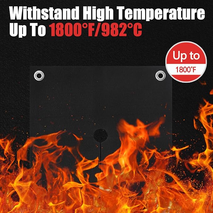 20x20x0.2in Welding Blanket Fireproof, 2 Packs 5mm Upgraded Thickened Heat Shield Mat, Brazing Heat Shield for Torch, Welding Pad for Plumbing, Solder Plumbers HVAC Torch Protector