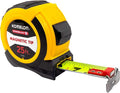 Komelon 25' x 1.06" Magnetic Powerblade II Tape Measure, Black/Yellow, 73425