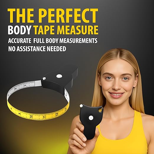 Perfect Body Tape Measure - 80 Inch Automatic Telescopic Tape Measure - Retractable Measuring Tape for Body: Waist, Hip, Bust, Arms, and More (Black - 80 inch)