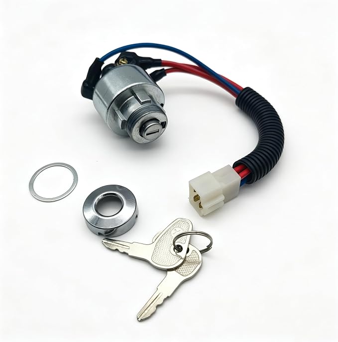 TC020-31820 Ignition Switch Replacement for Kubota Tractor | 4 Position 5 Terminal 2 Keys , High Quality Replacement for Kubota Garden Tractor L2800F L4400F MX5000F Tractor