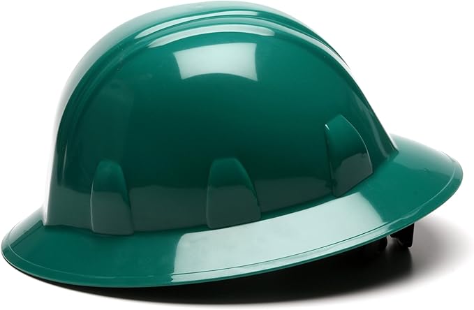 Pyramex Safety SL Series Full Brim Hard Hat 4-Point Ratchet Suspension