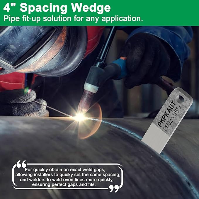 3PCS 4" Welding Wedge for Pipe Fitting and Metalwork – Precision Hardened Steel Gap Adjustment for Pipefitter Tools, TIG, Ironworker, Gutter Wedges, Pipe Fitting Tools, Metal Spacers
