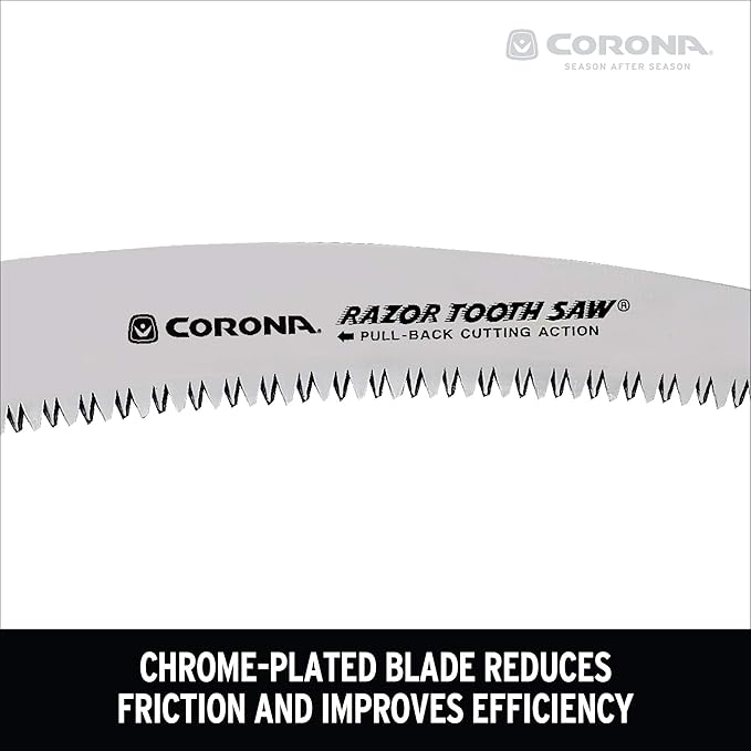 Corona Tools 14-Inch RazorTOOTH Pruning Saw | Tree Saw Designed for Single-Hand Use | Curved Blade Hand Saw | Cuts Branches Up to 8" in Diameter | RS 7395, Red/Black