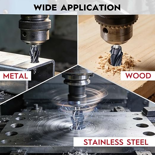 Cobalt M35 Step Drill Bit 1/4" to 3/4", TiAlN Coating 4 Spiral Flute Step Bit, 9 Sizes M35 Cobalt HSS Step Drill for Stainless Steel, Metal, Aluminum, Plastic