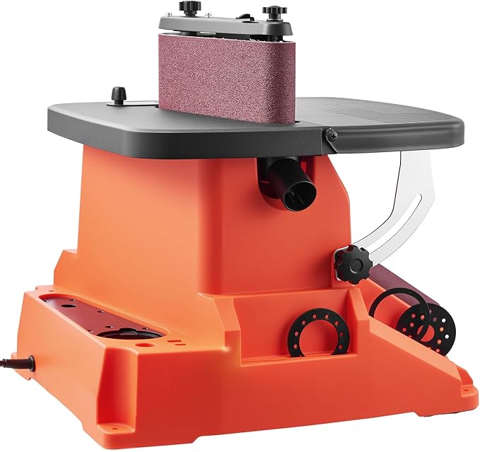 VEVOR Oscillating Belt and Spindle Sander, 2400RPM Benchtop Spindle Sander with 5/8" Stroke, 5 Sleeves (1/2" - 2") & 24" x 3.86" Sanding Belt for Woodworking, Furniture Finishing, DIY Projects