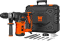 WEN 12-Amp 1-3/16-Inch Variable Speed SDS Plus Corded Rotary Hammer Kit with Case, Chisels, and Drill Bits (RH1042)